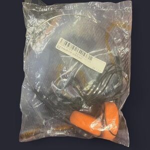 Orange & Black Headphones with Cord